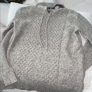 grey super soft sweater with hood never worn